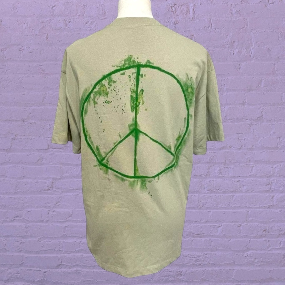 Zara oversized peace sign cotton tee small
